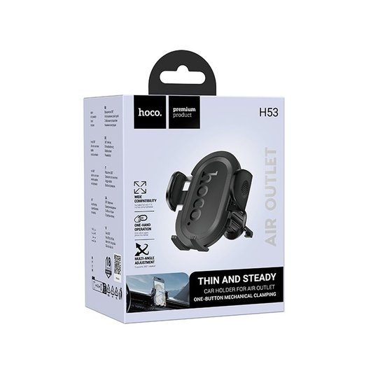 Автоутримувач Hoco H53 Brusco ultra-thin push-type car holder(air outlet)