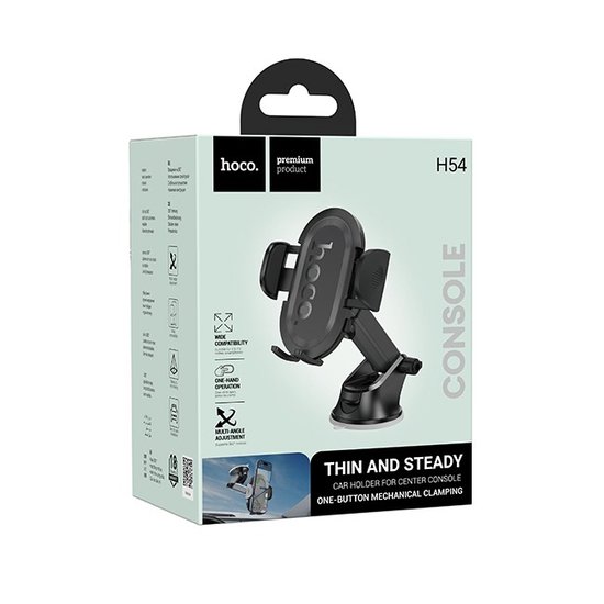 Автодержатель Hoco H54 Brusco ultra-thin push-type car holder(center console)