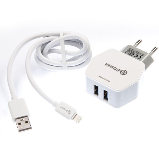 СЗУ QLT-POWER HUT-3 Lightning, 2 USB