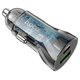АЗУ Hoco Z47A Transparent Discovery Edition dual port PD30W+QC3.0 car charger