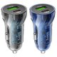 АЗУ Hoco Z47A Transparent Discovery Edition dual port PD30W+QC3.0 car charger