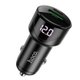 АЗУ Hoco Z42 Light road dual port digital display PD20W+QC3.0 car charger