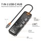 WIWU Адаптер CB007 Cyber Hub Usb C 7-in-1 3.0 Ports