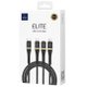 Wiwu Кабель WI-C023 Vigor Series 3in1 Type-C Lightning Micro Reel Data and Charging Cable 100W