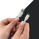DC256M10W -  Budi USB-A to Micro Cable Liquid Silica Gel 3A 1m